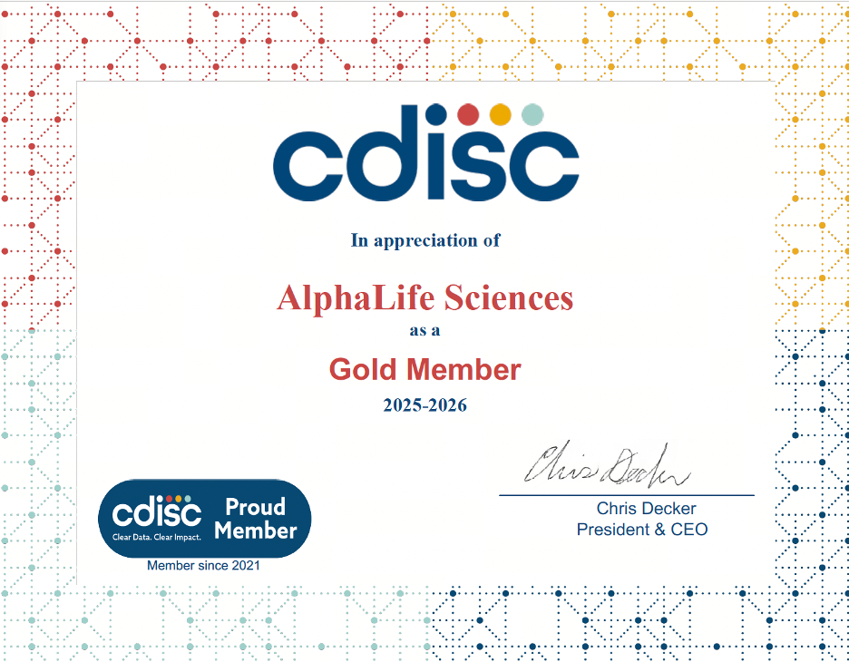 AlphaLife Sciences Joins CDISC as Gold Member: Elevating AI-Driven Regulatory & Medical Authoring