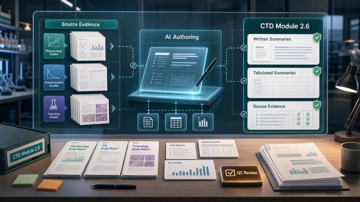 Accelerating CTD Module 2.6: Streamlining Nonclinical Summaries through AI Authoring